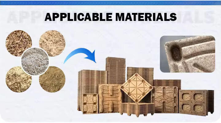 Compressed-Wood-Pallet-Machine Materials 01 Application of Compressed Wood Pallet plant
