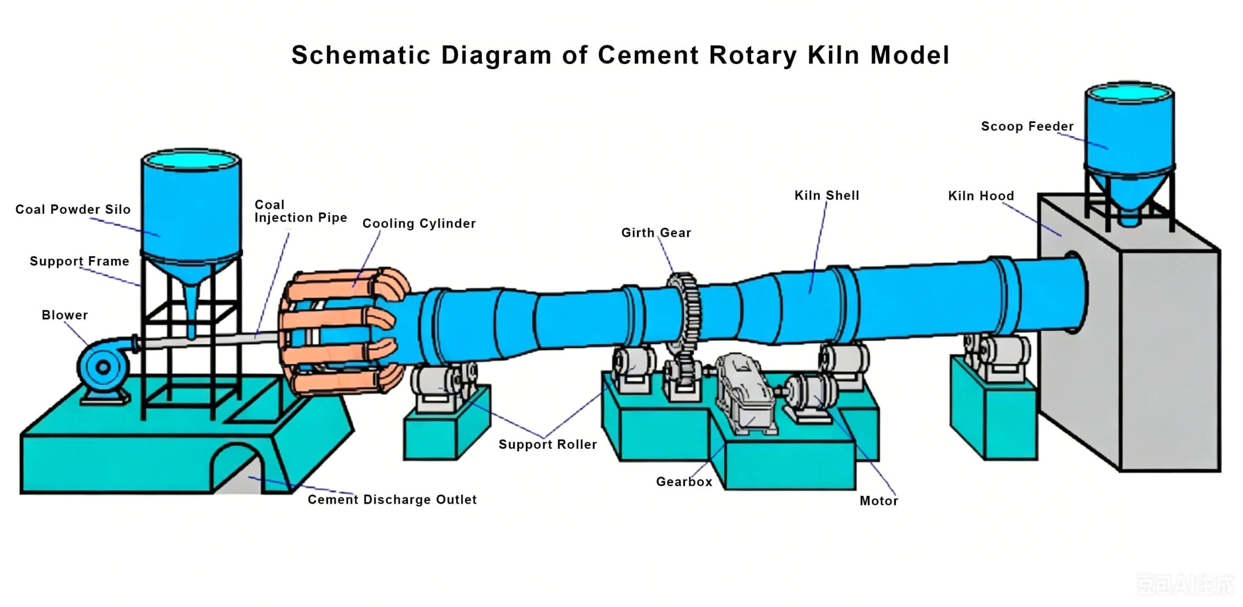 Lime-Stone-Rotary-Kiln Schematic-Diagram